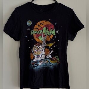Space Jam Shirt 90s Authentic 1996 Vintage Cartoon T-Shirt Black Size Small S